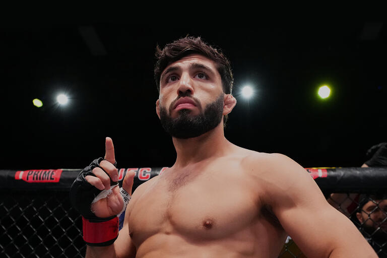 Arman Tsarukyan of Georgia prepares to fight Joaquim Silva of Brazil in a lightweight fight during the UFC Fight Night event at UFC APEX on June 17, 2023 in Las Vegas, Nevada. (Photo by Chris Unger/Zuffa LLC)