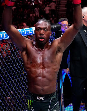 Jalin Turner reacts to the end of his lightweight fight during the UFC 290 event at T-Mobile Arena on July 08, 2023 in Las Vegas, Nevada. (Photo by Jeff Bottari/Zuffa LLC)